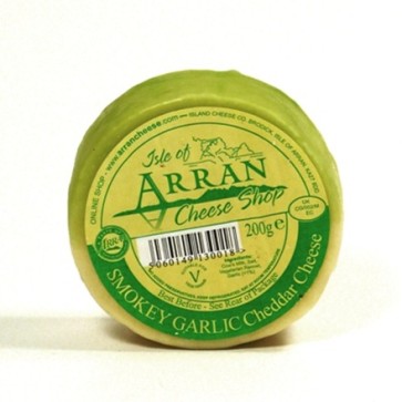 Arran smoked garlic flavoured cheddar cheese 